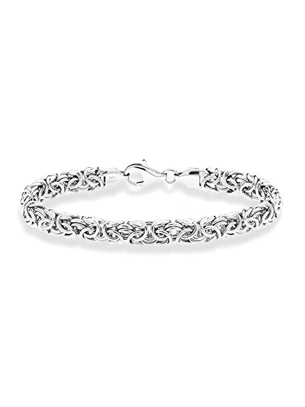 Italian 925 Sterling Silver Byzantine Bracelet for Women, Handmade in Italy
